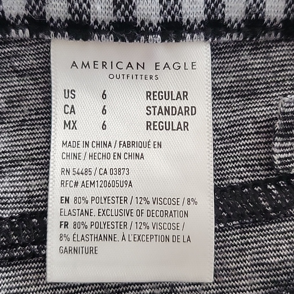 American Eagle Pants, 6, Black/White Checker. - Picture 10 of 13
